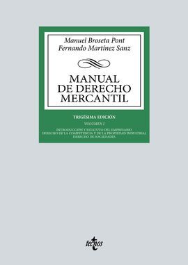 MANUAL DE DERECHO MERCANTIL. VOL. I.