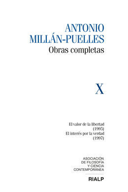 MILLÁN-PUELLES VOL. X OBRAS COMPLETAS