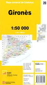 20 GIRONES 1:50.000 MAPA COMARCAL CATALUNYA -ICC