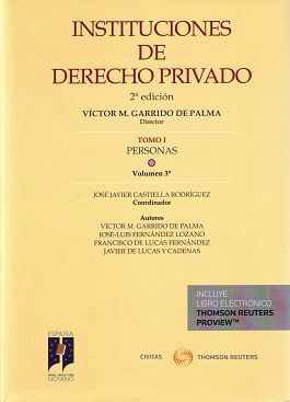 INSTITUCIONES DE DERECHO PRIVADO. TOMO I PERSONAS. VOL.3