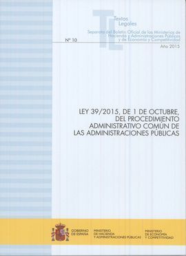 LEY 39/2015, DE 1 DE OCTUBRE, DEL PROCEDIMIENTO