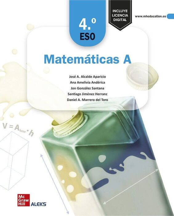 MATEMÁTICAS A 4 ESO. EDICIÓN LOMLOE
