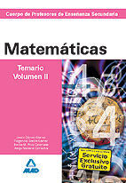 MATEMÁTICAS TEMARIO V. 1 CUERPO DE PROFESORES DE ENSEÑANZA SECUNDARIA