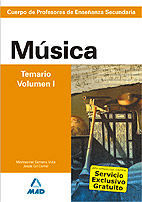 MÚSICA TEMARIO V. 1 CUERPO DE PROFESORES DE ENSEÑANZA SECUNDARIA