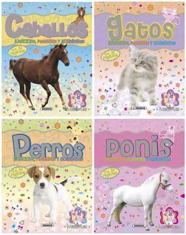 MASCOTAS CON PEGATINAS (4 TÍTULOS)