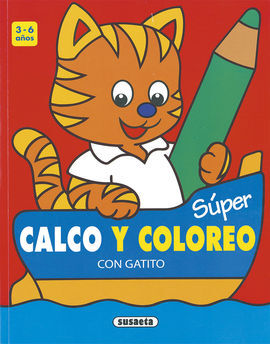 CON GATITO (SUPER CALCO Y COLOREO )