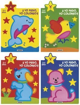 YO PEGO, YO COLOREO 2-3 AÑOS (4 TÍTULOS)