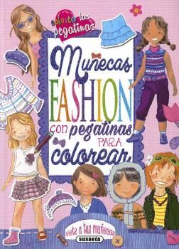 MUÑECAS FASHION CON PEGATINAS PARA COLOREAR