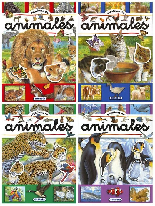 PEGATINAS DE ANIMALES 4 TIT.  VIENE DE LA REF:469