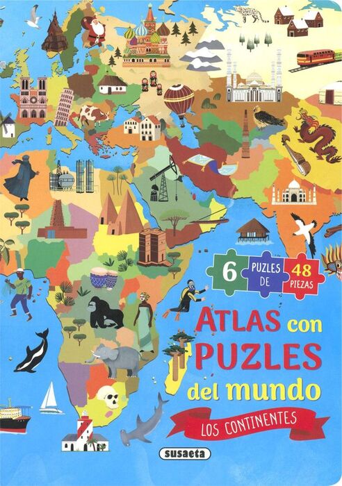 ATLAS PUZLE DEL MUNDO. LOS CONTINENTES