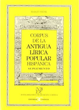 CORPUS DE LA ANTIGUA LÍRICA. SUPLEMENTO
