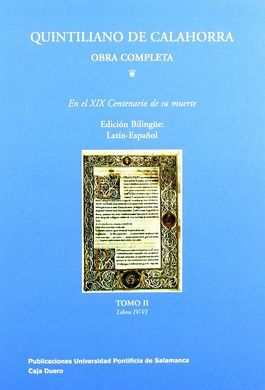 QUINTILIANO DE CALAHORRA OBRA COMPLETA TOMO II: LIBROS IV-VI
