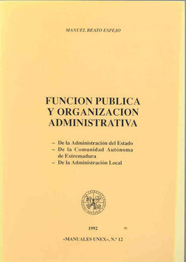 FUNCIÃN PÃBLICA Y ORGANIZACIÃN ADMINISTRATIVA
