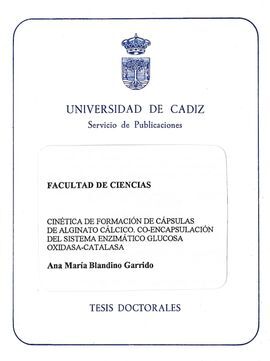 CINÃTICA DE FORMACIÃN DE CÃPSULAS DE ALGINATO CÃLCICO.
