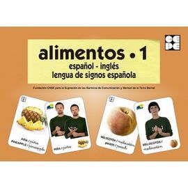 ALIMENTOS 1 - BARAJA ESPAÑOL INGLÉS - LENGUA DE SIGNOS ESPAÑOLA
