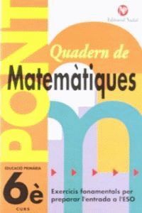 PONT - QUADERN DE MATEMATIQUES - 6º ED. PRIM.