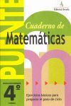 PUENTE - CUADERNO DE MATEMÁTICAS - 4º ED. PRIM.