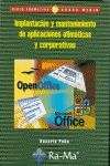 IMPLANTACIÃN Y MANTENIMIENTO DE APLICACIONES OFIMÃTICAS Y CORPORATIVAS