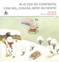 RI O CEO DE CONTENTO, CON SOL, CHUVIA, NEVE OU VENTO