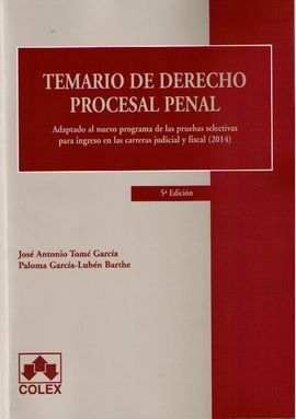 TEMARIO DE DERECHO PROCESAL PENAL