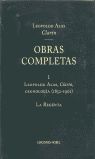 OBRAS COMPLETAS. 1: CRONOLOGIA (1852-1901). LA REGENTA