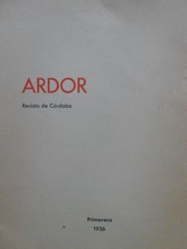ARDOR, REVISTA DE CÓRDOBA