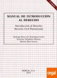 MANUAL DE INTRODUCCIÓN  AL DERECHO INTRODUCCIÓN AL DERECHO. DERECHO CIVIL PATRIMONIAL