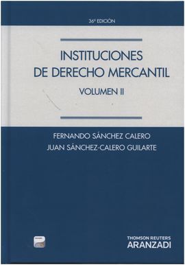 INSTITUCIONES DE DERECHO MERCANTIL II