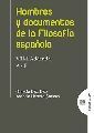 HOMBRES Y DOCUMENTOS DE LA FILOSOFIA ESPAÑOLA