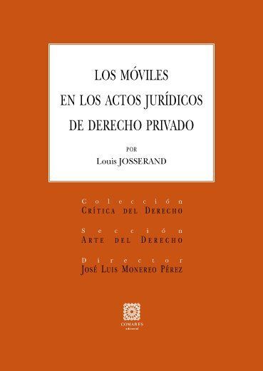MÓVILES EN LOS ACTOS JURÍDICOS DE DERECHO PRIVADO