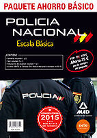 ESCALA BÁSICA POLICÍA NACIONAL 2015. TEMARIO 1 Y 2 TEST 1 Y 2 + SIMULACROS 1 Y 2 (TOTAL 6 TOMOS)