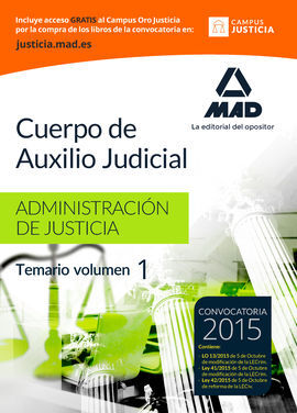 TEMARIO 1. CUERPO AUXILIO JUDICIAL ADMON JUSTICIA