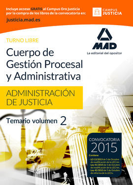 CUERPO DE GESTIÓN PROCESAL Y ADMINISTRATIVA DE LA ADMINISTRACIÓN DE JUSTICIA (TU