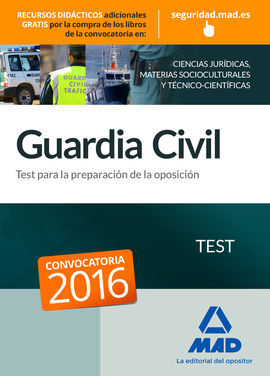 GUARDIA CIVIL. TEST PARA LA PREPARACIÓN DE OPOSICIÓN