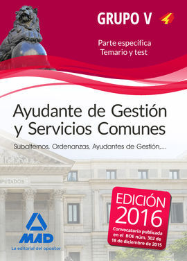 AYUDANTE DE GESTIÓN Y SERVICIOS COMUNES. PERSONAL LABORAL DE MINISTERIOS. GRUPO