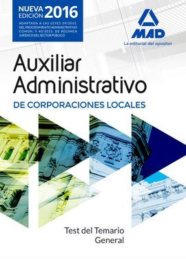 TEST DEL TEMARIO AUXILIARES CORPORACIONES LOCALES