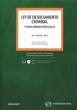 LEY DE ENJUICIAMIENTO CRIMINAL Y OTRAS NORMAS PROCESALES 2016