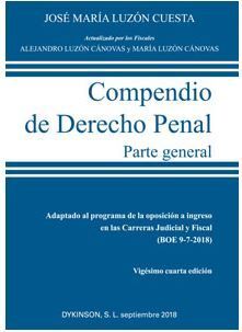 COMPENDIO DE DERECHO PENAL PARTE GENERAL 2018