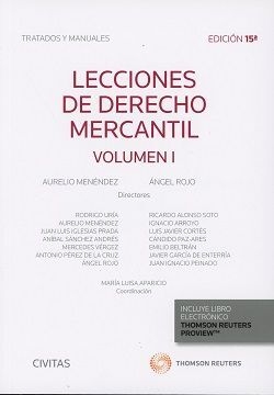 LECCIONES DE DERECHO MERCANTIL VOL I. 2017 - 15ª ED.