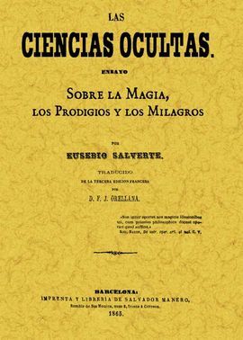 CIENCIAS OCULTAS ENSAYO SOBRE LA MAGIA LOS PRODIGIOS