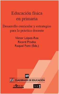 EDUCACIÓN FÍSICA EN PRIMARIA