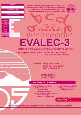 EVALEC 3 BATERÍA PARA LA EVALUACIÓN DE LA COMPETENCIA LECTORA