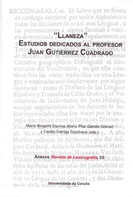 LLANEZA. ESTUDIOS DEDICADOS A JUAN GUTIÉRREZ CUADRADO