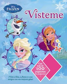 FROZEN. VISTEME. PEGATINAS PURPURINA