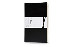 BLACK 2 PLAIN VOLANT NOTEBOOKS L NEGRO RAYADO BLAN