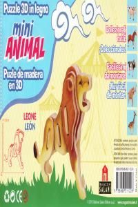 LEÓN MINI ANIMAL PUZLE DE MADERA EN 3D