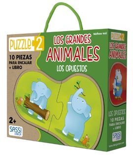 LOS GRANDES ANIMALES. LOS OPUESTOS - PUZZLE 10 PIEZAS