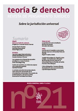 TEORÍA Y DERECHO Nº 21 JUNIO 2017 REVISTA DE PENSAMIENTO JURÍDICO