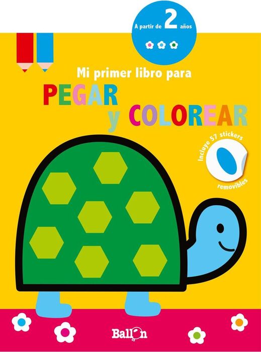 TORTUGA MI PRIMER LIBRO PEGAR Y COLOREAR