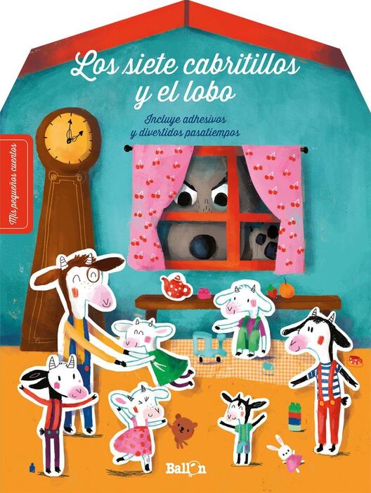 STICKERS LOS SIETE CABRITILLOS Y EL LOBO